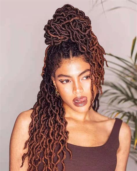 Hair Style: Wavy <b>g</b> <b>ypsy</b> <b>Locs</b> Crochet Hair, Goddess <b>Locs</b> Crochet Hair, Faux <b>locs</b> Crochet Hair Hair Material: synthetic hair, 100% Kanekalon Hair Extensions Hair Quality: no harm to the skin, no smell, no fade, compact, Soft & lightweight, pre looped, quick & easy to install, long-lasting, Natural Looking. . Gypsy locs